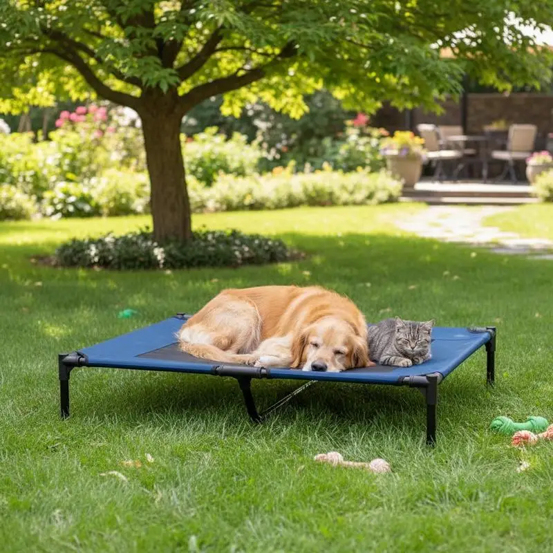 Raised Dog Bed Cat Elevated Lifted Puppy Pet Elevated Cot Portable Camping Basket – Blue (Large)
Raised Dog Bed Cat Elevated Lifted Puppy Pet Elevated Cot Portable Camping Basket – Blue (Large)