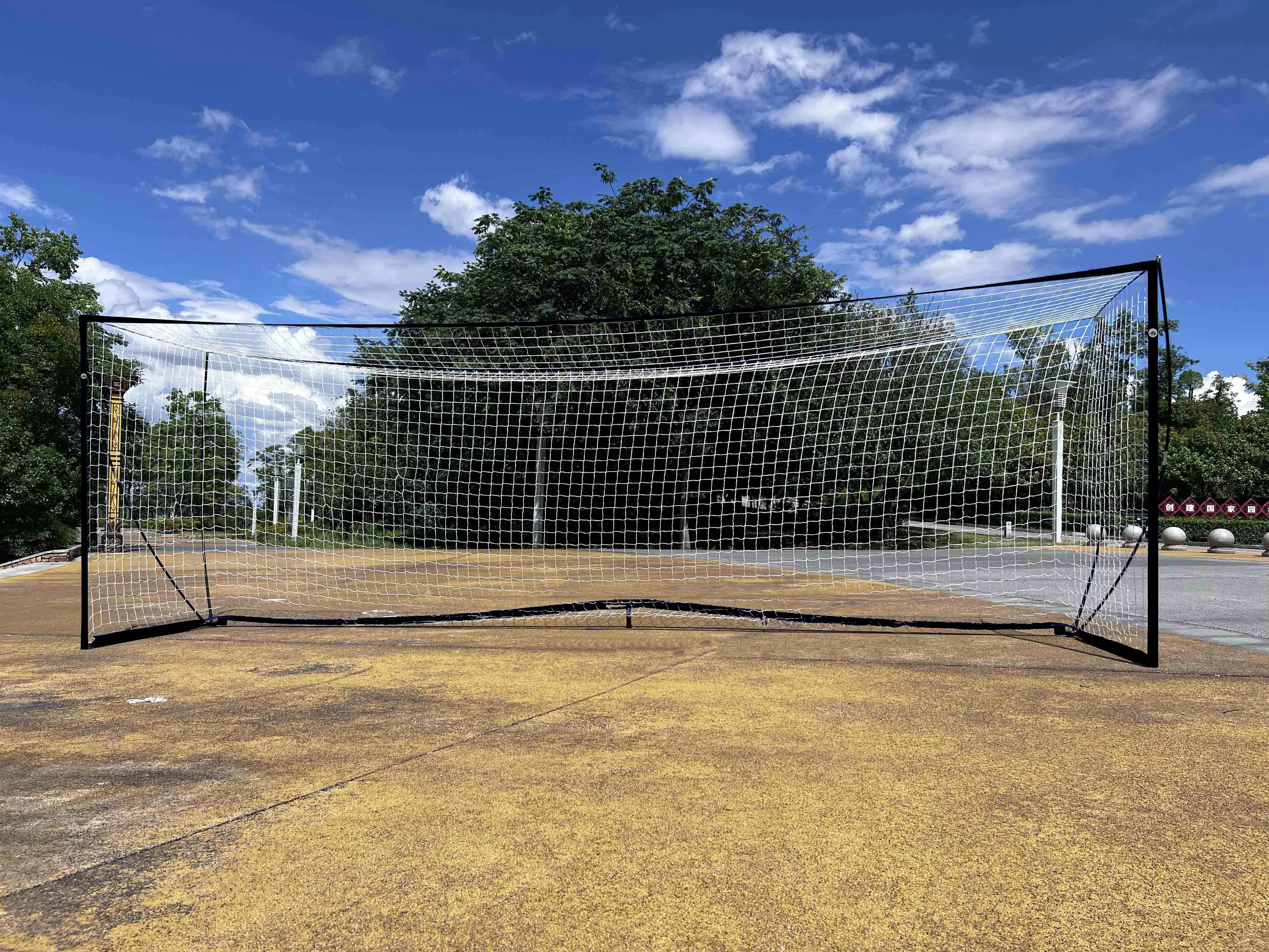 European Stock 24x8ft Foldable Soccer Goal, Steel Frame, Durable Net, Wheeled Carry Bag for Training
European Stock 24x8ft Foldable Soccer Goal, Steel Frame, Durable Net, Wheeled Carry Bag for Training