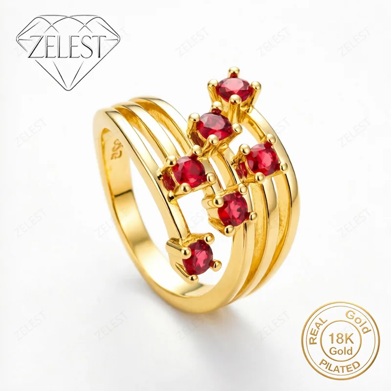 Charm 925 Sterling Silver 18K Gold Plated Exquisite Twisted Wave Ring for Women Fashion Party Gifts Jewelry
Charm 925 Sterling Silver 18K Gold Plated Exquisite Twisted Wave Ring for Women Fashion Party Gifts Jewelry