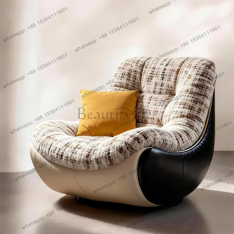 56Italian simple single sofa chair living room balcony lazy premium household comma chair
56Italian simple single sofa chair living room balcony lazy premium household comma chair