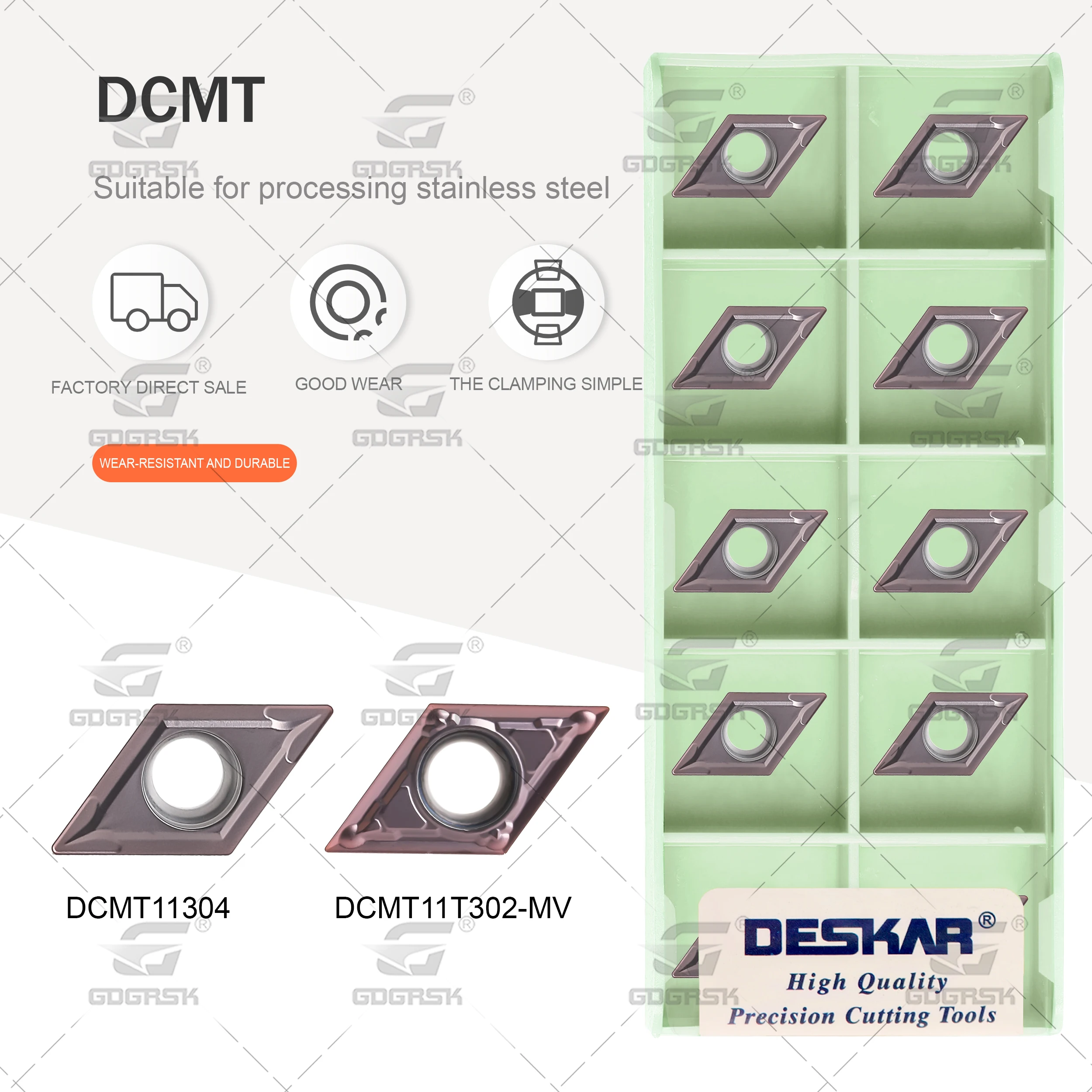 DESKAR DCMT11T304 LF6118 DCMT11T308 LF6118 Turning Insert DCMT Carbide Inserts CNC Lathe Blades For Stainless Steel Lathe Cutter
DESKAR DCMT11T304 LF6118 DCMT11T308 LF6118 Turning Insert DCMT Carbide Inserts CNC Lathe Blades For Stainless Steel Lathe Cutter