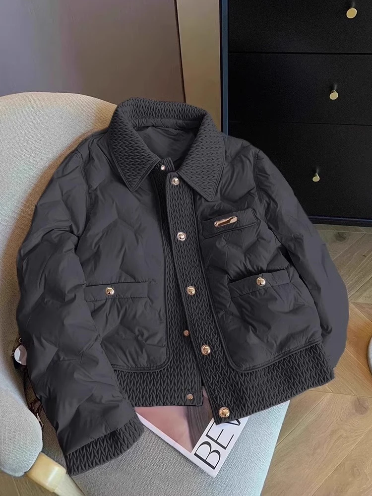Slim Fit Lightweight Patchwork Cotton Jaet Collar Loose Outerwear for Men And Women Korean Sle Commute Pure Color
Slim Fit Lightweight Patchwork Cotton Jaet Collar Loose Outerwear for Men And Women Korean Sle Commute Pure Color