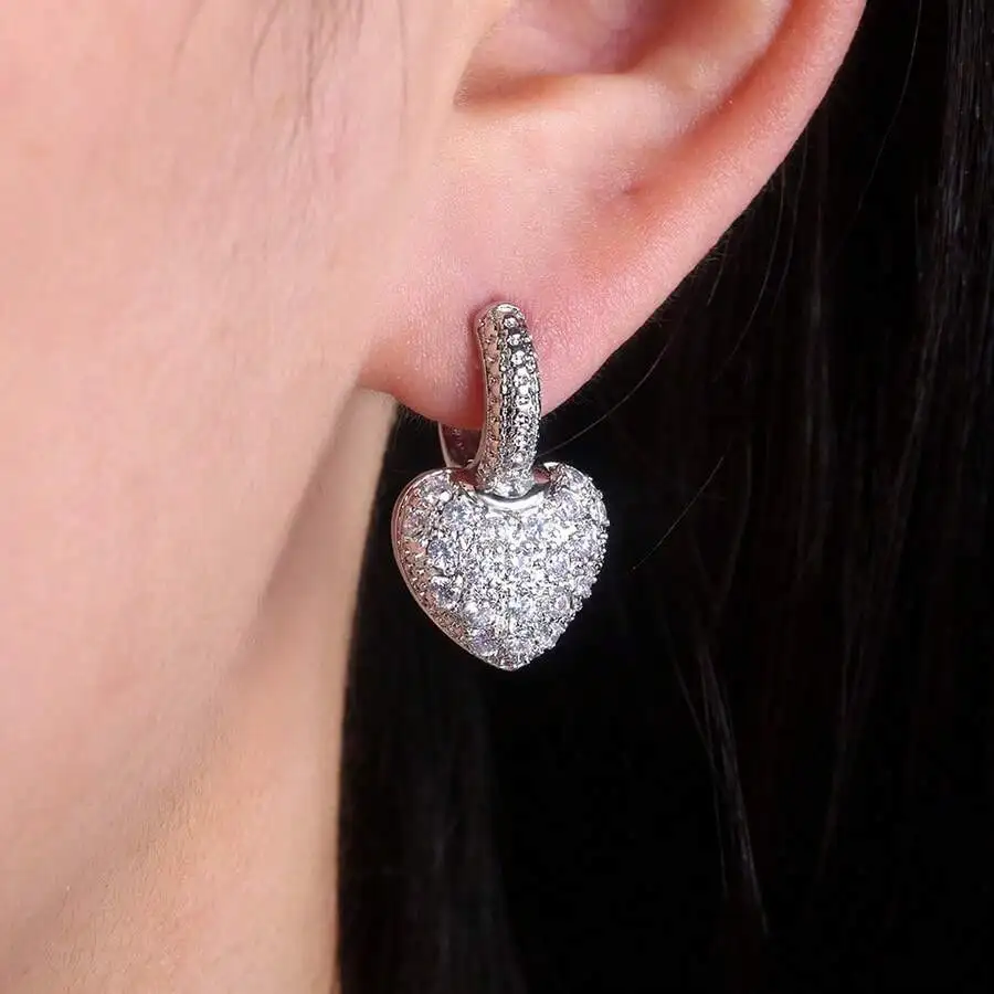 Heart Shape Zircon Drop Earrings For Women Fashion Jewelry Lightweight Hypoallergenic
Heart Shape Zircon Drop Earrings For Women Fashion Jewelry Lightweight Hypoallergenic