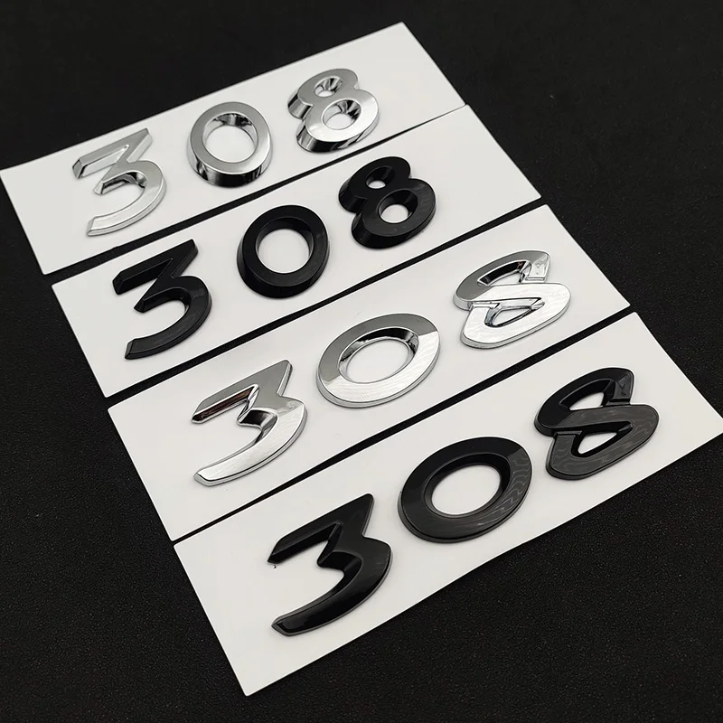 3D ABS Chrome Black Logo 308 Emblem Letters Car Trunk Badge For Peugeot 308 T7 T9 GT Sticker 2011 2017 2023 2024 Accessories
3D ABS Chrome Black Logo 308 Emblem Letters Car Trunk Badge For Peugeot 308 T7 T9 GT Sticker 2011 2017 2023 2024 Accessories