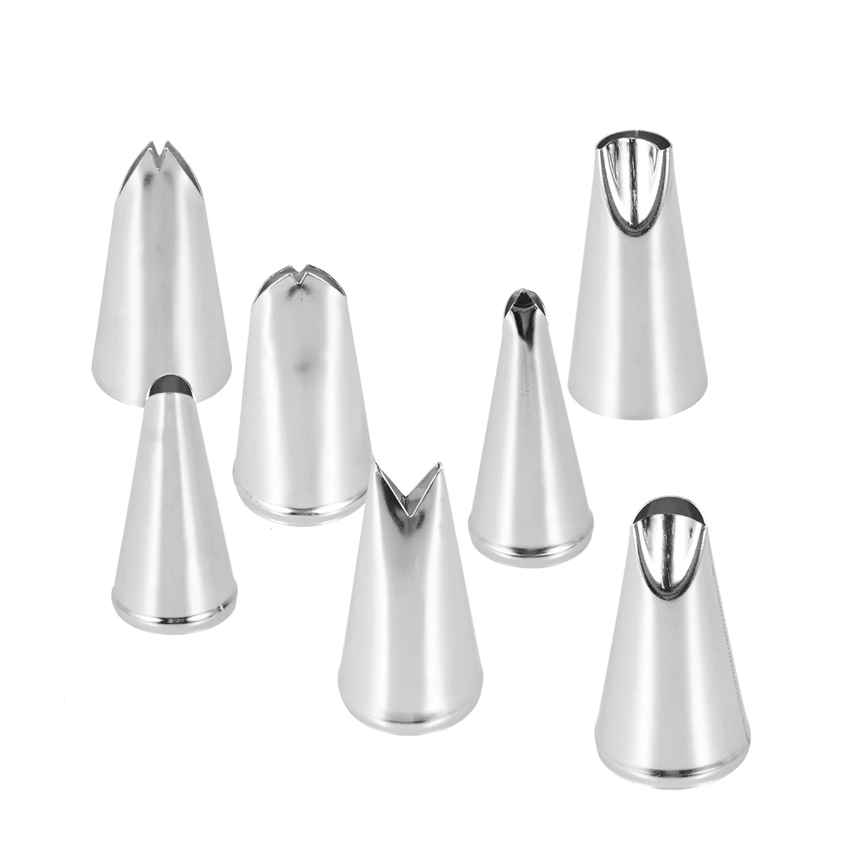 7 PCS Cake Nozzle Tips Icing Stainless Steel Piping Cakes Decorating Supplies Nozzles
7 PCS Cake Nozzle Tips Icing Stainless Steel Piping Cakes Decorating Supplies Nozzles