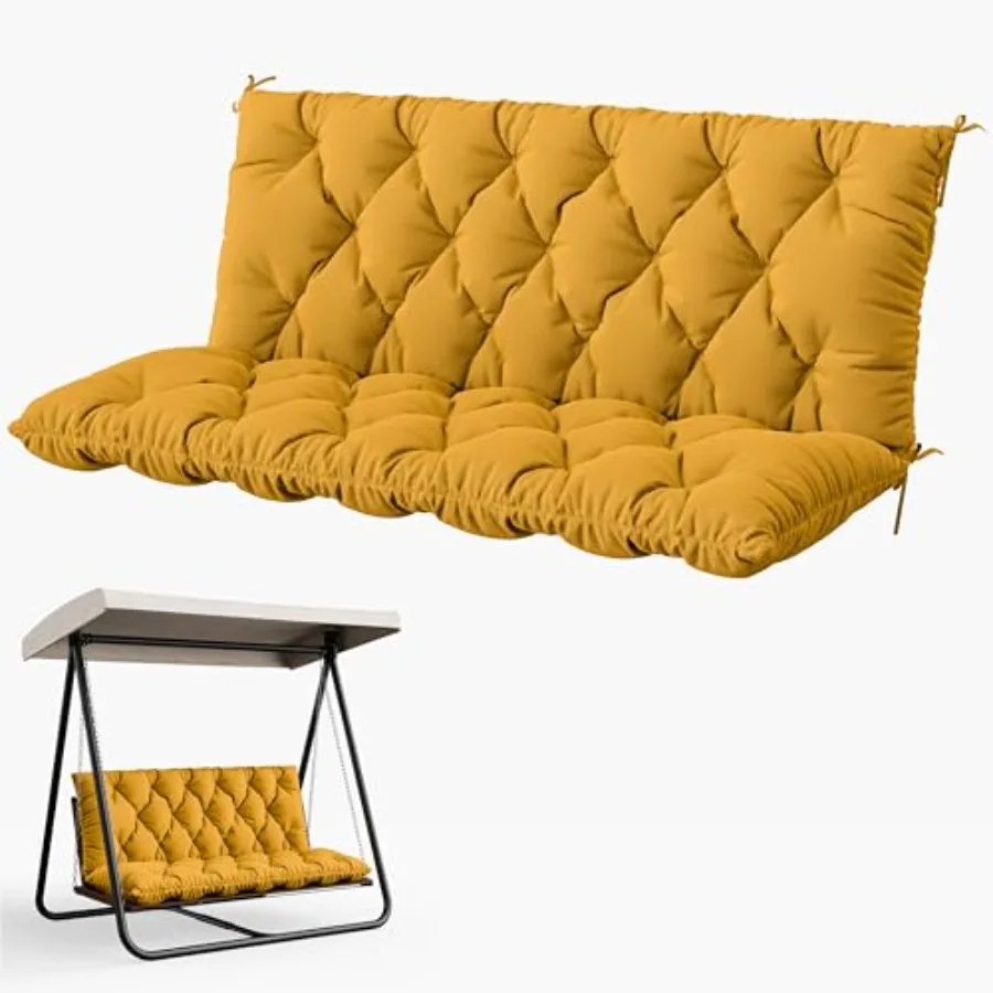 Porch Swing Cushion with Backrest 2-3 Seater Outdoor Bench Cushions Waterproof and Fade Resistant Thickened 5 Inch Swing Replac
Porch Swing Cushion with Backrest 2-3 Seater Outdoor Bench Cushions Waterproof and Fade Resistant Thickened 5 Inch Swing Replac