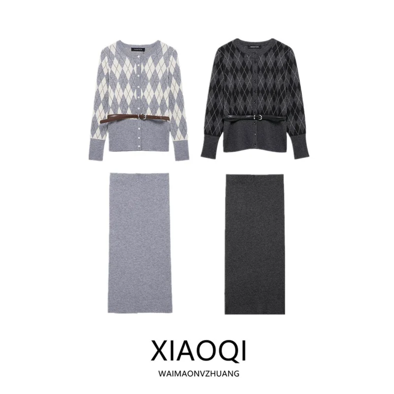 2024 Autumn Winter New Women's Knitted Long Sve round Ne Jaet with Belt Diamond Pattern Faionable Outerwear
2024 Autumn Winter New Women's Knitted Long Sve round Ne Jaet with Belt Diamond Pattern Faionable Outerwear
