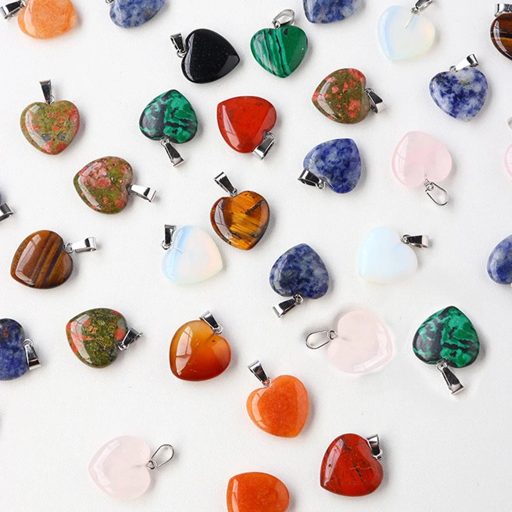 Mineraali 20mm Love Heart Shape Pendants Natural Stone Healing Crystal Quartz Gemstone Jewelry Making Fashion Necklaces Earrings
Mineraali 20mm Love Heart Shape Pendants Natural Stone Healing Crystal Quartz Gemstone Jewelry Making Fashion Necklaces Earrings
