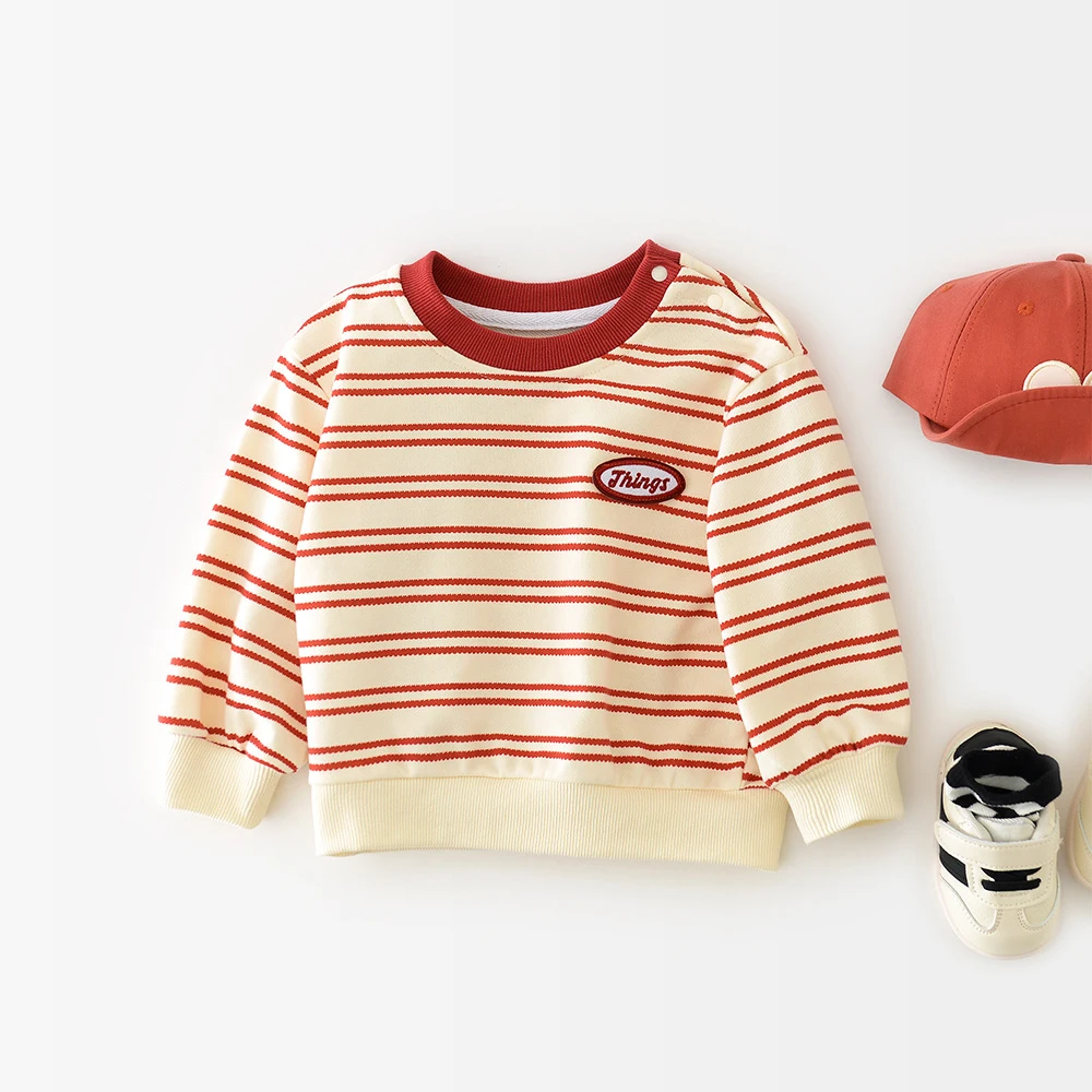 Spring New Fashion Patchwork Children Baby Sweatshirt Infant Red Stripe Sports Shirt Toddler Cute Loose Leisure Hoodie
Spring New Fashion Patchwork Children Baby Sweatshirt Infant Red Stripe Sports Shirt Toddler Cute Loose Leisure Hoodie
