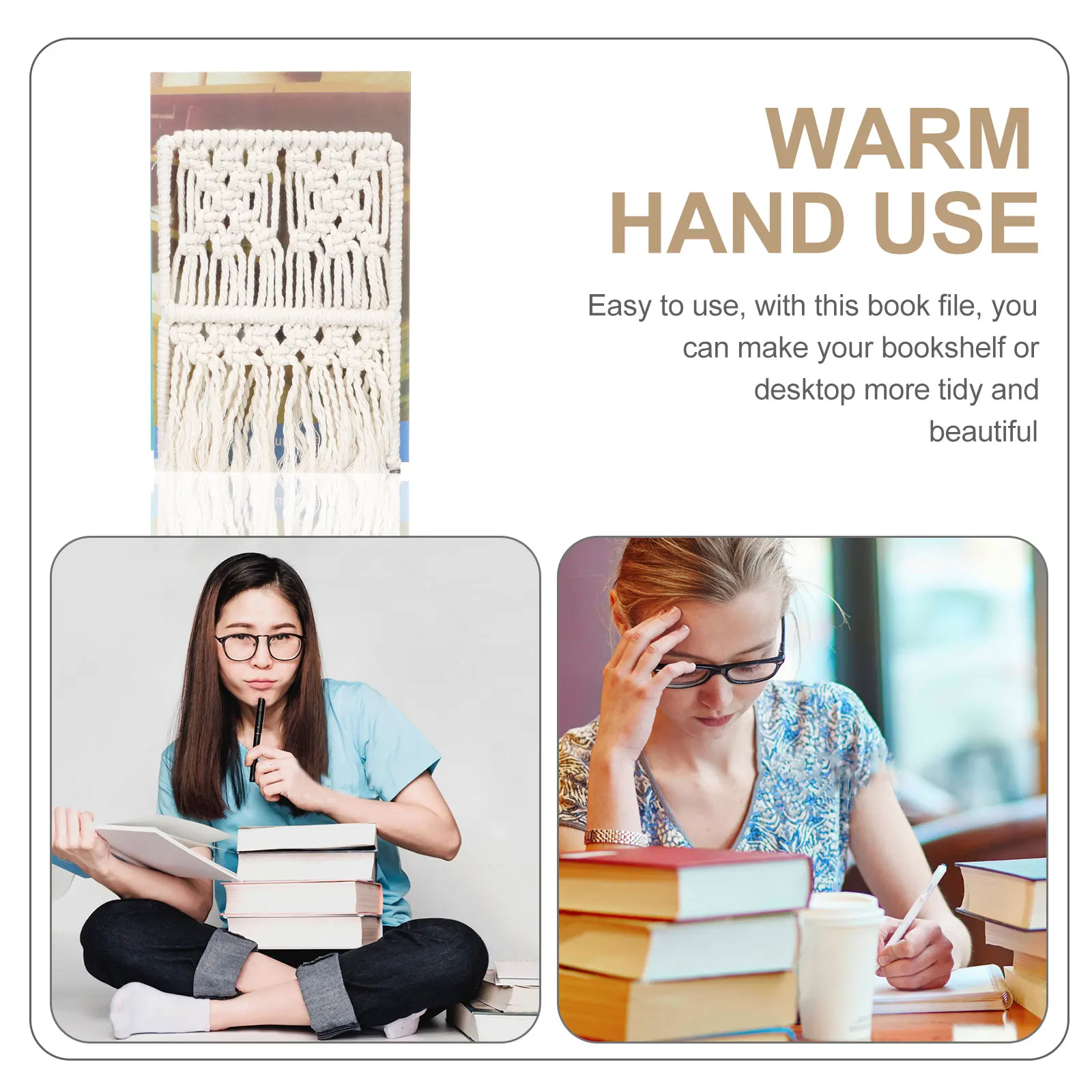 Hand-Woven Cotton Rope Bookend Bohemian Style Tabletop Book Holder for Home Office Study Room Decorative Book Support Rack
Hand-Woven Cotton Rope Bookend Bohemian Style Tabletop Book Holder for Home Office Study Room Decorative Book Support Rack