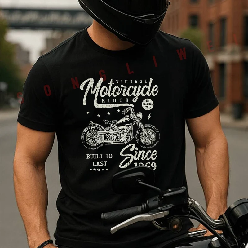 Moto Cotton T-Shirt Motorcycle Rider Since 1969 Men Tees O-neck Short Sleeve T Shirt Fashion Hip Hop Streetwear Oversized Tshirt
Moto Cotton T-Shirt Motorcycle Rider Since 1969 Men Tees O-neck Short Sleeve T Shirt Fashion Hip Hop Streetwear Oversized Tshirt