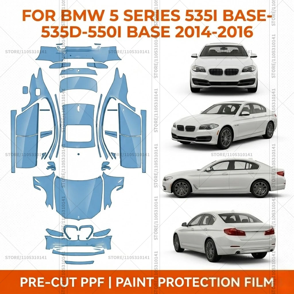 Предварительно нарезанная защитная пленка PPF, прозрачная пленка для переднего бампера, защитная пленка для автомобиля BMW 5 серии 535i Base-535d-550i Base 2014-2016
Предварительно нарезанная защитная пленка PPF, прозрачная пленка для переднего бампера, защитная пленка для автомобиля BMW 5 серии 535i Base-535d-550i Base 2014-2016