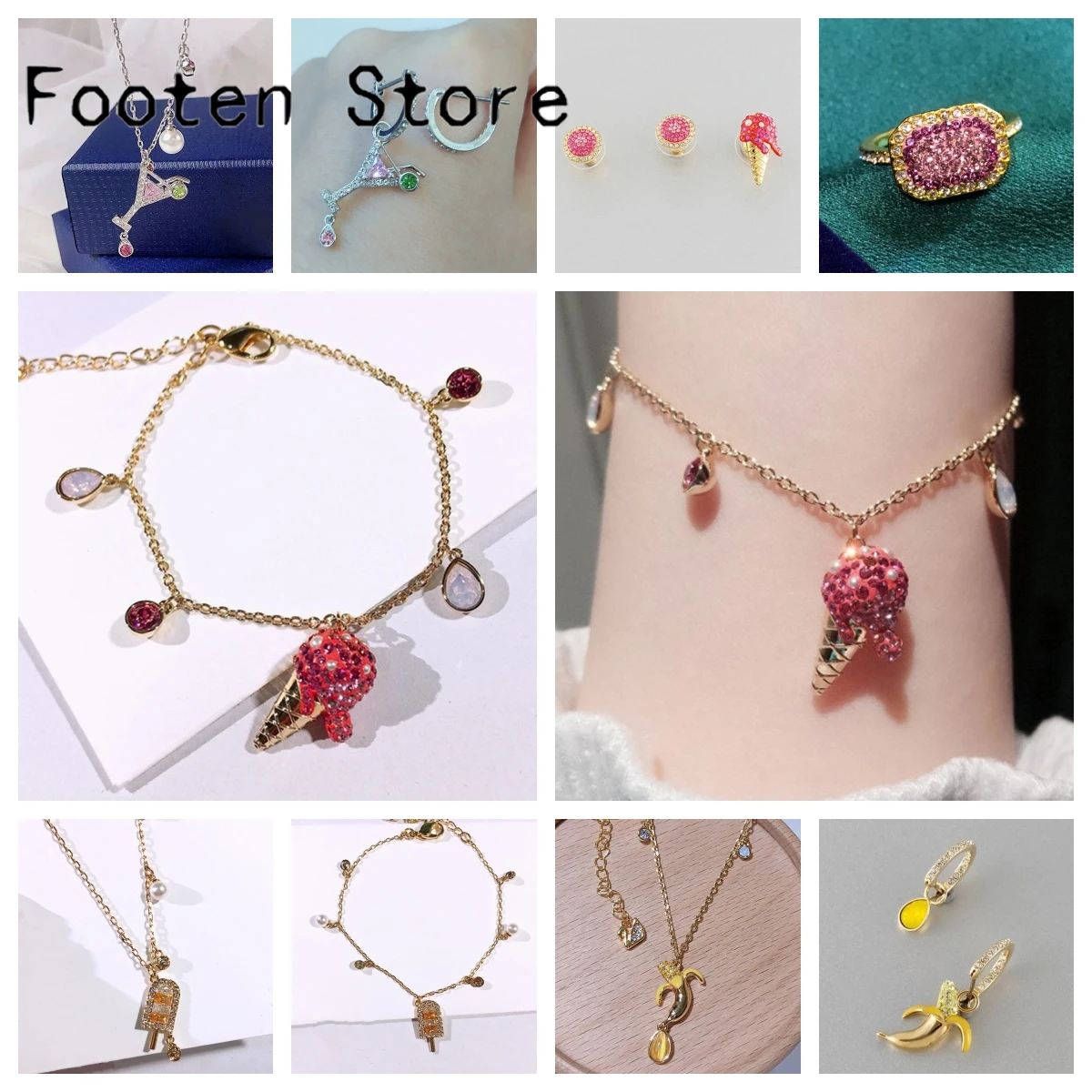 2025 New Trend Fine Jewelry Sets Charm Cute Banana Ice Cream Crystal Fashion Necklaces Bracelet Earrings Romantic Gift for Women
2025 New Trend Fine Jewelry Sets Charm Cute Banana Ice Cream Crystal Fashion Necklaces Bracelet Earrings Romantic Gift for Women