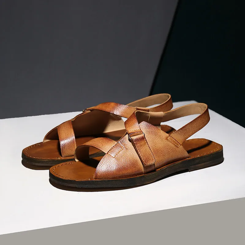 Original Men's Casual Retro Open Toe Sandals Summer Handmade Flat Heel Outwear Driving Leather Beach Shoes For Men
Original Men's Casual Retro Open Toe Sandals Summer Handmade Flat Heel Outwear Driving Leather Beach Shoes For Men