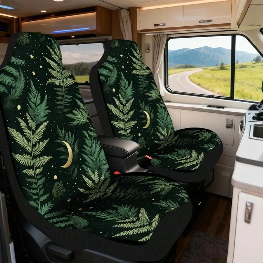 Universal Car Seat Covers With Moonlit Ferns And Stars Pattern For Stylish Vehicles
Universal Car Seat Covers With Moonlit Ferns And Stars Pattern For Stylish Vehicles