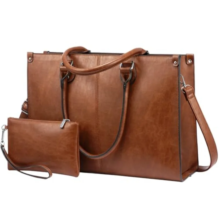 Laptop Tote Bag for Women, Large Capacity Vintage Leather Work Computer Bag, Business Casual Shoulder Handbag
Laptop Tote Bag for Women, Large Capacity Vintage Leather Work Computer Bag, Business Casual Shoulder Handbag