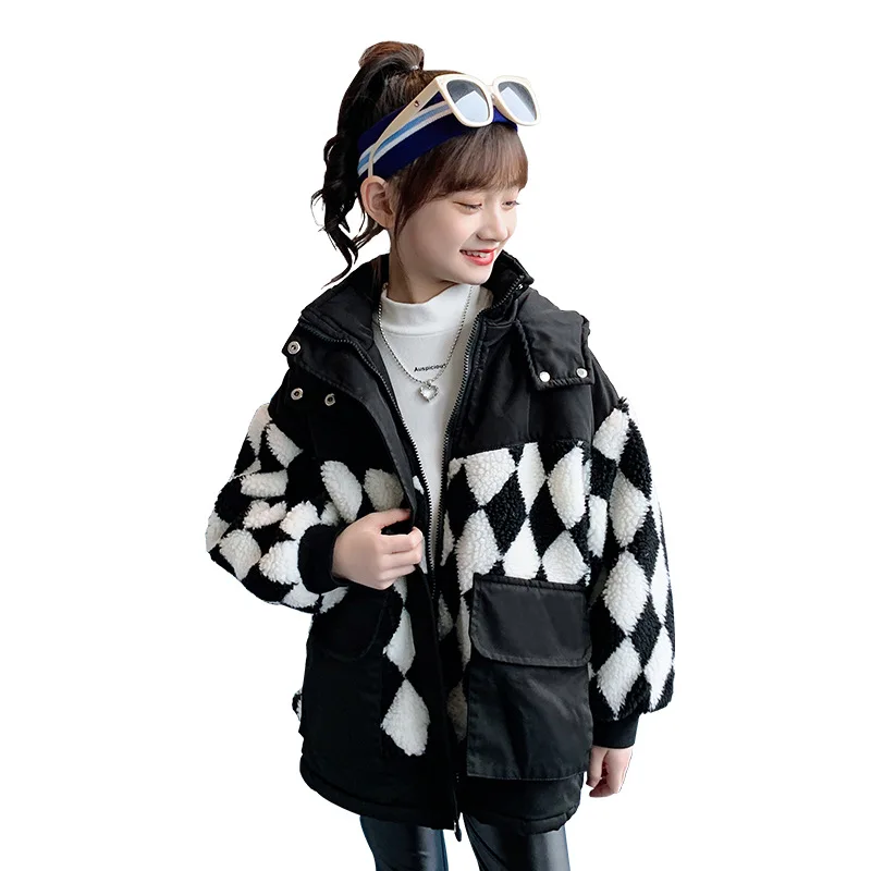 Children's Clothes 2023 Girls' Winter Coat Diamond Plaid Fashion Lambfleece Plus Fleece Thickened Cotton-padded Coat
Children's Clothes 2023 Girls' Winter Coat Diamond Plaid Fashion Lambfleece Plus Fleece Thickened Cotton-padded Coat
