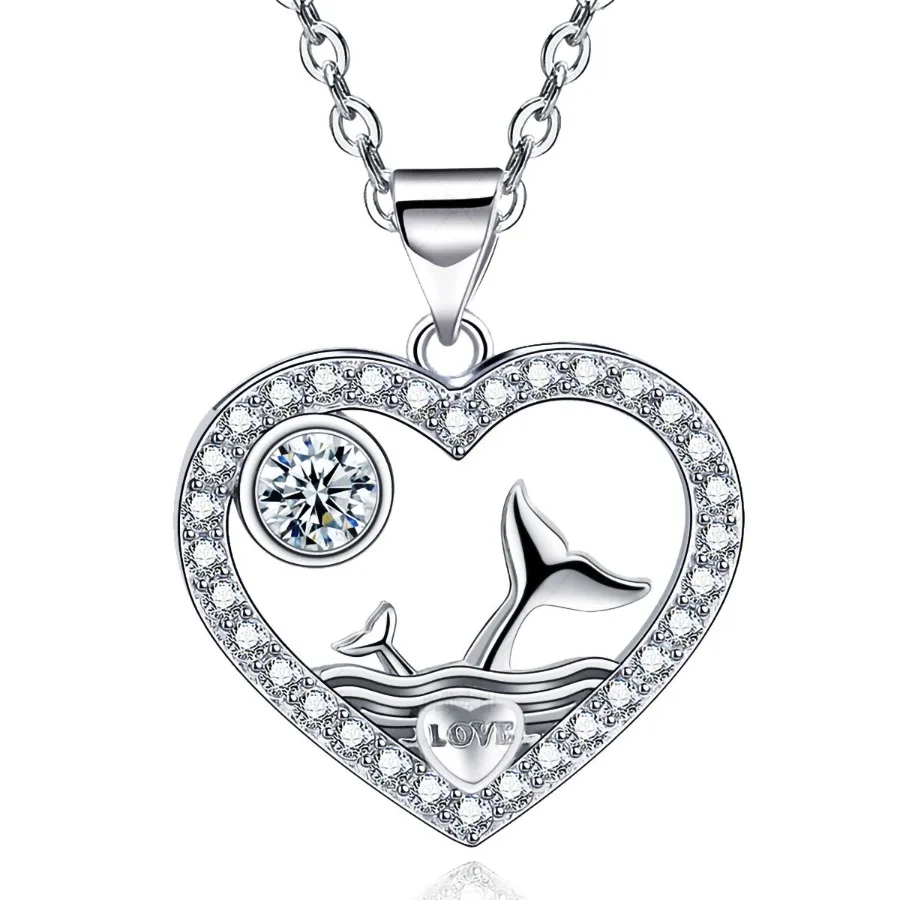Heart Pendant Necklace 14k White Gold Plated Cubic Zirconia Love Heart Jewelry for Women Girls
Heart Pendant Necklace 14k White Gold Plated Cubic Zirconia Love Heart Jewelry for Women Girls