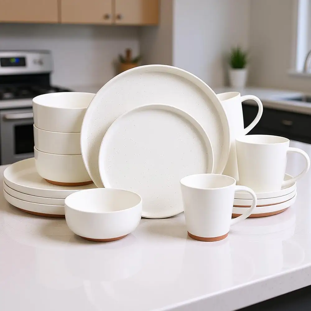 Набор посуды из 16 предметов с кружками, расписанными вручную тарелками и мисками, в деревенском стиле, терракотовый, устойчивый к царапинам, можно мыть в посудомоечной машине и использовать в микроволновой печи
Набор посуды из 16 предметов с кружками, расписанными вручную тарелками и мисками, в деревенском стиле, терракотовый, устойчивый к царапинам, можно мыть в посудомоечной машине и использовать в микроволновой печи