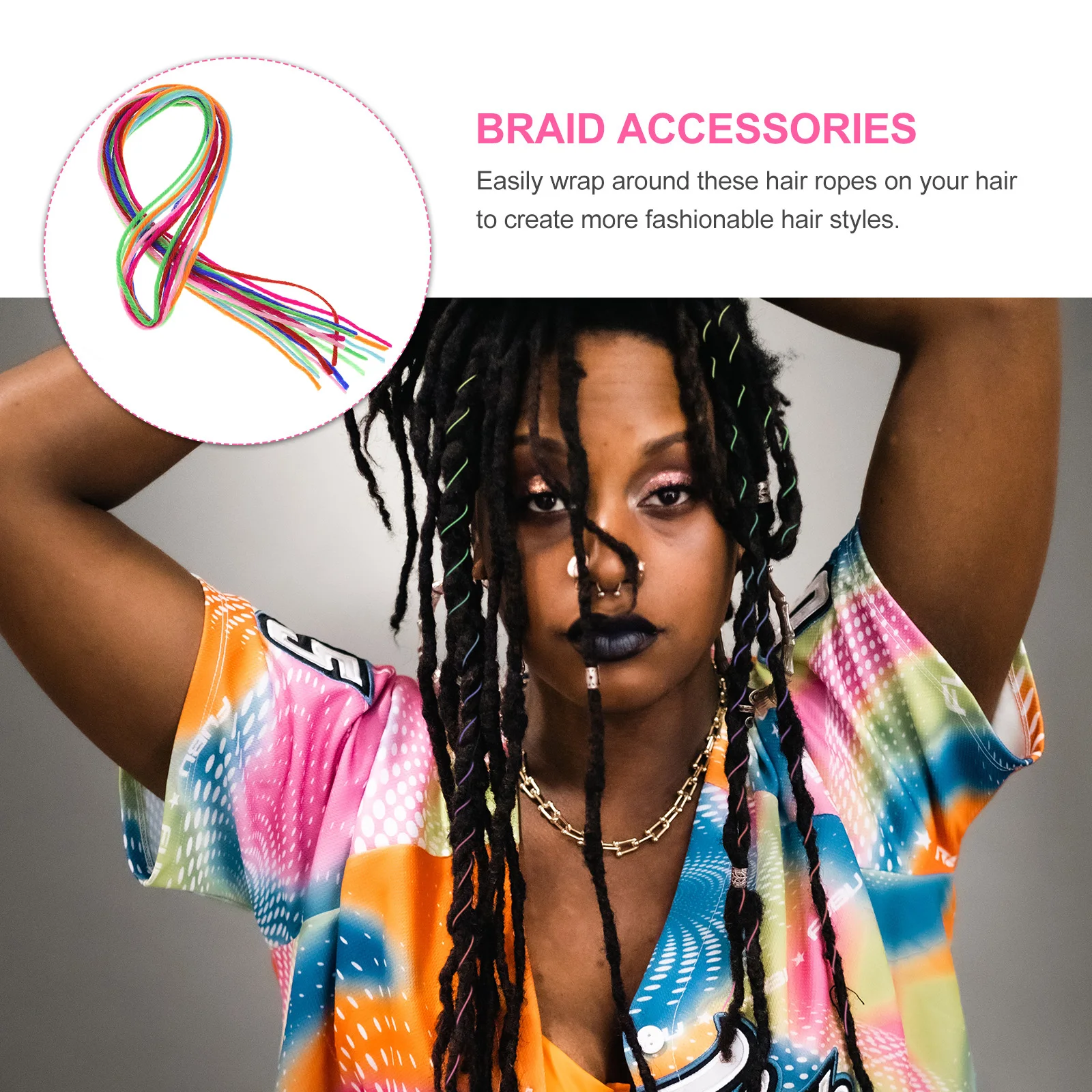 6pcs Hair Ropes Braiding Accessories for Dreadlocks Wrap String DIY Modeling Premium Material Textured Style Hair Care
6pcs Hair Ropes Braiding Accessories for Dreadlocks Wrap String DIY Modeling Premium Material Textured Style Hair Care
