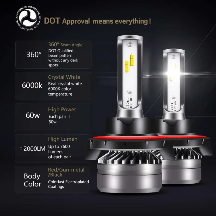 Комплект для переоборудования светодиодных лампочек SaberX, одобренный DOT, чипы CSP серии D6, регулируемый луч, лампочка с наборами вентиляторов 6000LM 6000K C
Комплект для переоборудования светодиодных лампочек SaberX, одобренный DOT, чипы CSP серии D6, регулируемый луч, лампочка с наборами вентиляторов 6000LM 6000K C
