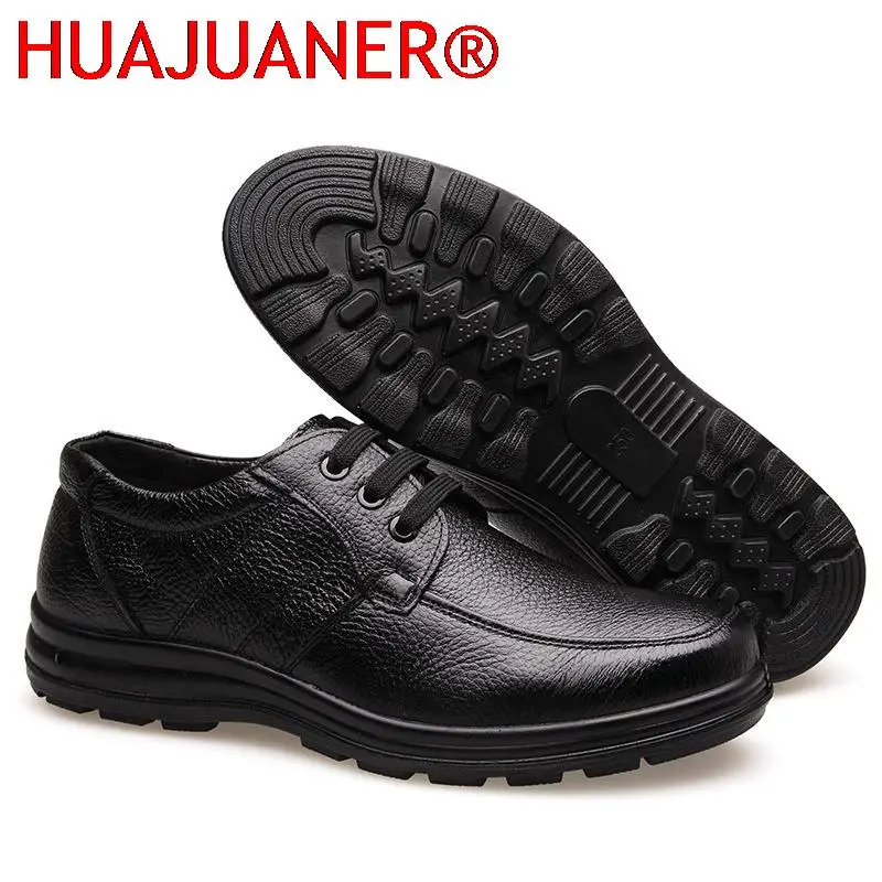 HUAJUANER New High Quality Genuine Leather Shoes Men Flats Fashion Men's Casual Shoes Brand Man Soft Comfortable Lace up Black
HUAJUANER New High Quality Genuine Leather Shoes Men Flats Fashion Men's Casual Shoes Brand Man Soft Comfortable Lace up Black