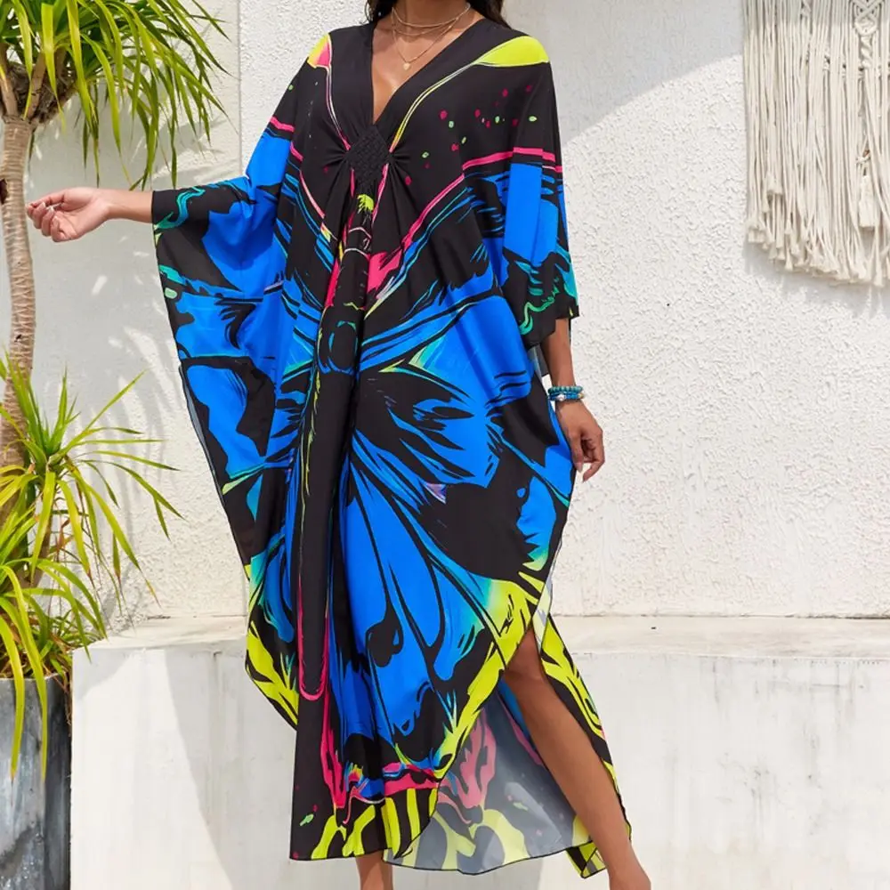 Fashion V Neck Summer Sunscreen Smock Plus Size Loose Swimsuit Cover Up Dress Vacation Casual Beachwear Shirt for Women
Fashion V Neck Summer Sunscreen Smock Plus Size Loose Swimsuit Cover Up Dress Vacation Casual Beachwear Shirt for Women