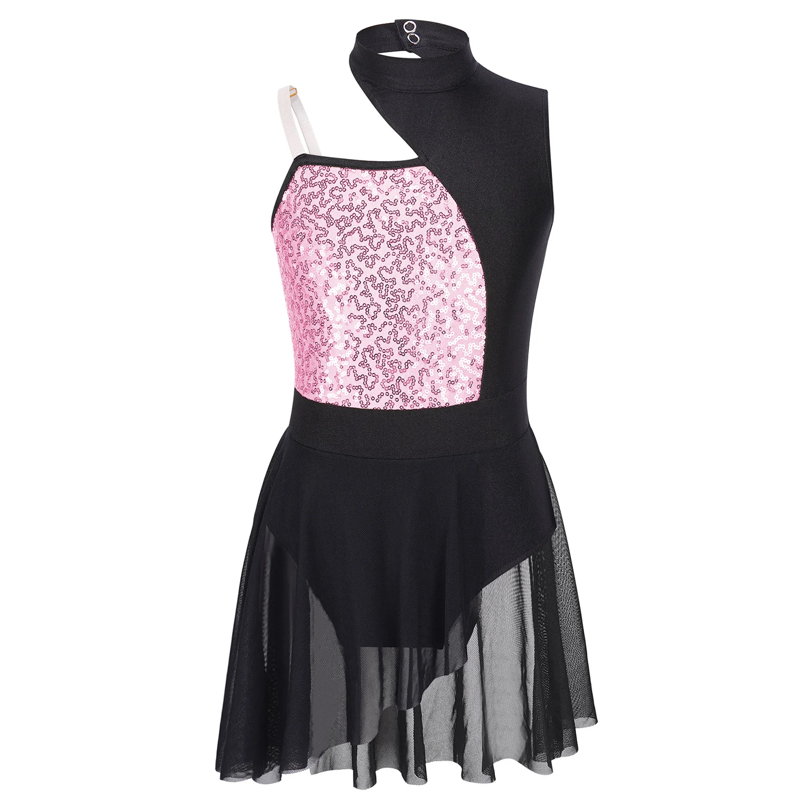 Kids Girls Shiny Sequins Patchwork Style Dance Dress Stylish Clothing Sleeveless Round Collar Off Shoulder Ballet Clothes
Kids Girls Shiny Sequins Patchwork Style Dance Dress Stylish Clothing Sleeveless Round Collar Off Shoulder Ballet Clothes