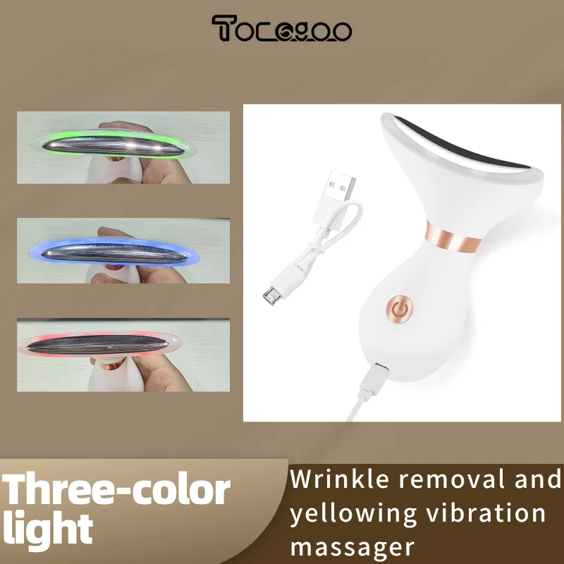 Neck massager, facial massager, LED three-color beauty device, adjustable vibration frequency, magnetic heat therapy
Neck massager, facial massager, LED three-color beauty device, adjustable vibration frequency, magnetic heat therapy