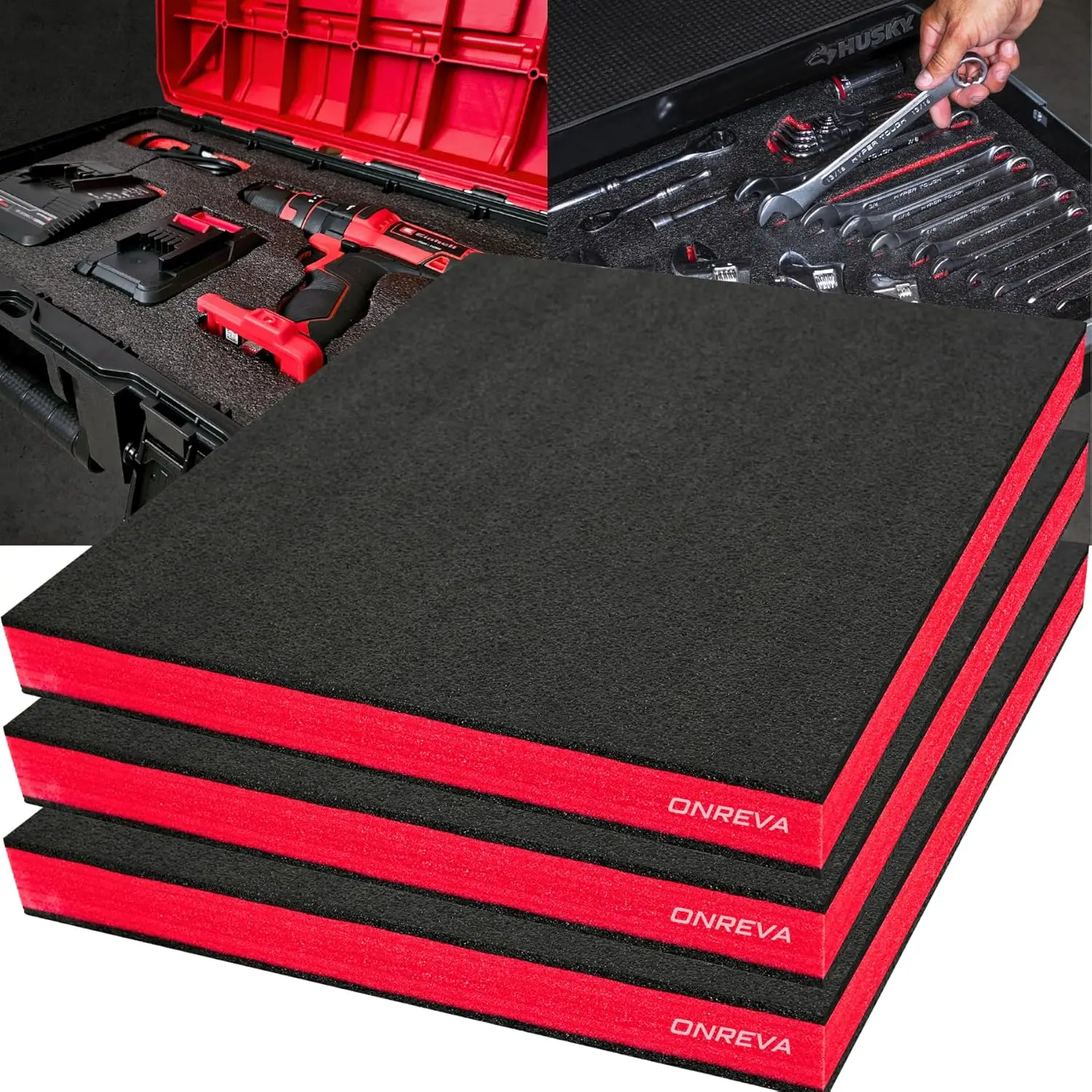 3-Pack Tool Box Foam Inserts, 16x12x2 Inch Customizable Sheets for Case Organization
3-Pack Tool Box Foam Inserts, 16x12x2 Inch Customizable Sheets for Case Organization