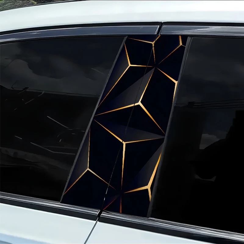 2 наклейки на B-стойку автомобиля, виниловая защитная пленка с геометрическими линиями
2 наклейки на B-стойку автомобиля, виниловая защитная пленка с геометрическими линиями