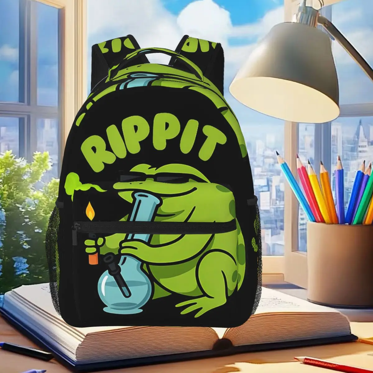 Rippit Stoner Frog Weed Marijuana Smoker Cannabis Backpack Student Boys Girls BookBag Kids School Bag Shoulder Bag for Men Women
Rippit Stoner Frog Weed Marijuana Smoker Cannabis Backpack Student Boys Girls BookBag Kids School Bag Shoulder Bag for Men Women