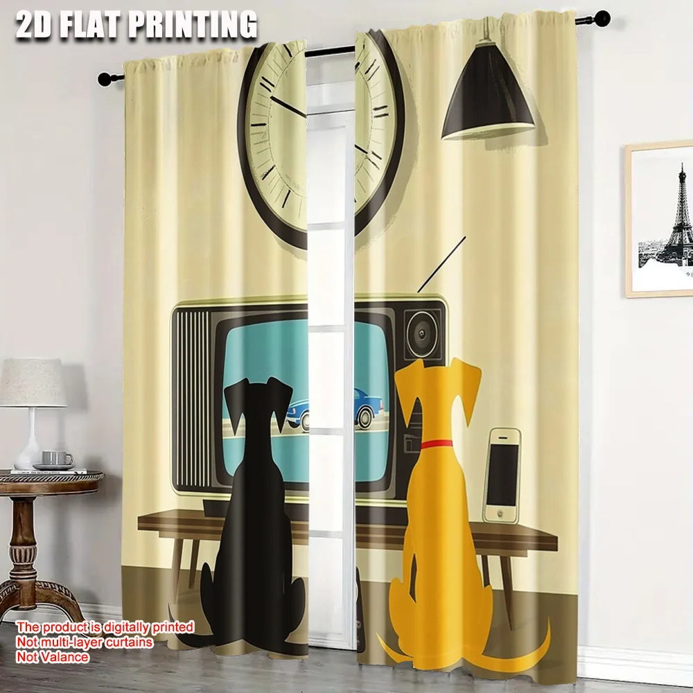 2pcs, Print Curtains 2D plane printing With dogs Durable Polyester (without rod) Decorations Clearance Perfect for Bedroom,
2pcs, Print Curtains 2D plane printing With dogs Durable Polyester (without rod) Decorations Clearance Perfect for Bedroom,