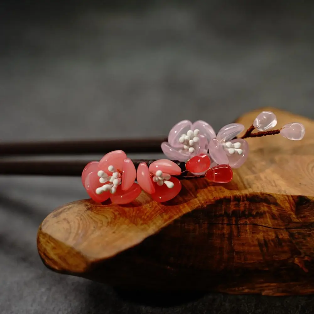 Hanfu Dress Decorative Flower Glass Hair Clips Hair Fork Wooden Hair Sticks Hairpin
Hanfu Dress Decorative Flower Glass Hair Clips Hair Fork Wooden Hair Sticks Hairpin