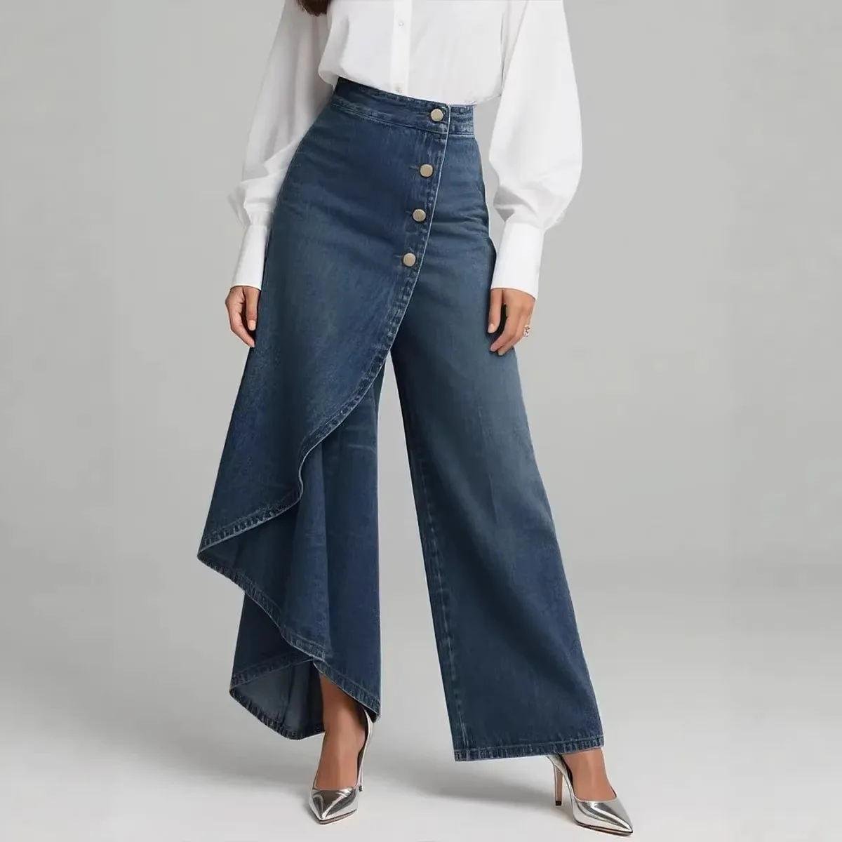2026 Spring Autumn Women Solid Color Denim Print Button Fly Slim Leg Pants Casual Stretchy Long Trousers
2026 Spring Autumn Women Solid Color Denim Print Button Fly Slim Leg Pants Casual Stretchy Long Trousers