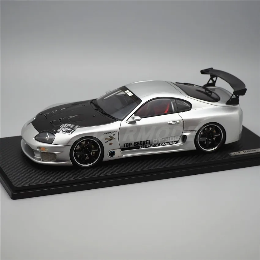 IG 1:18 TOPSECRET GT300 Supra JZA80 Silver IG2490 JDM Simulation Limited Edition Resin Metal Static Car Model Toy Gift
IG 1:18 TOPSECRET GT300 Supra JZA80 Silver IG2490 JDM Simulation Limited Edition Resin Metal Static Car Model Toy Gift