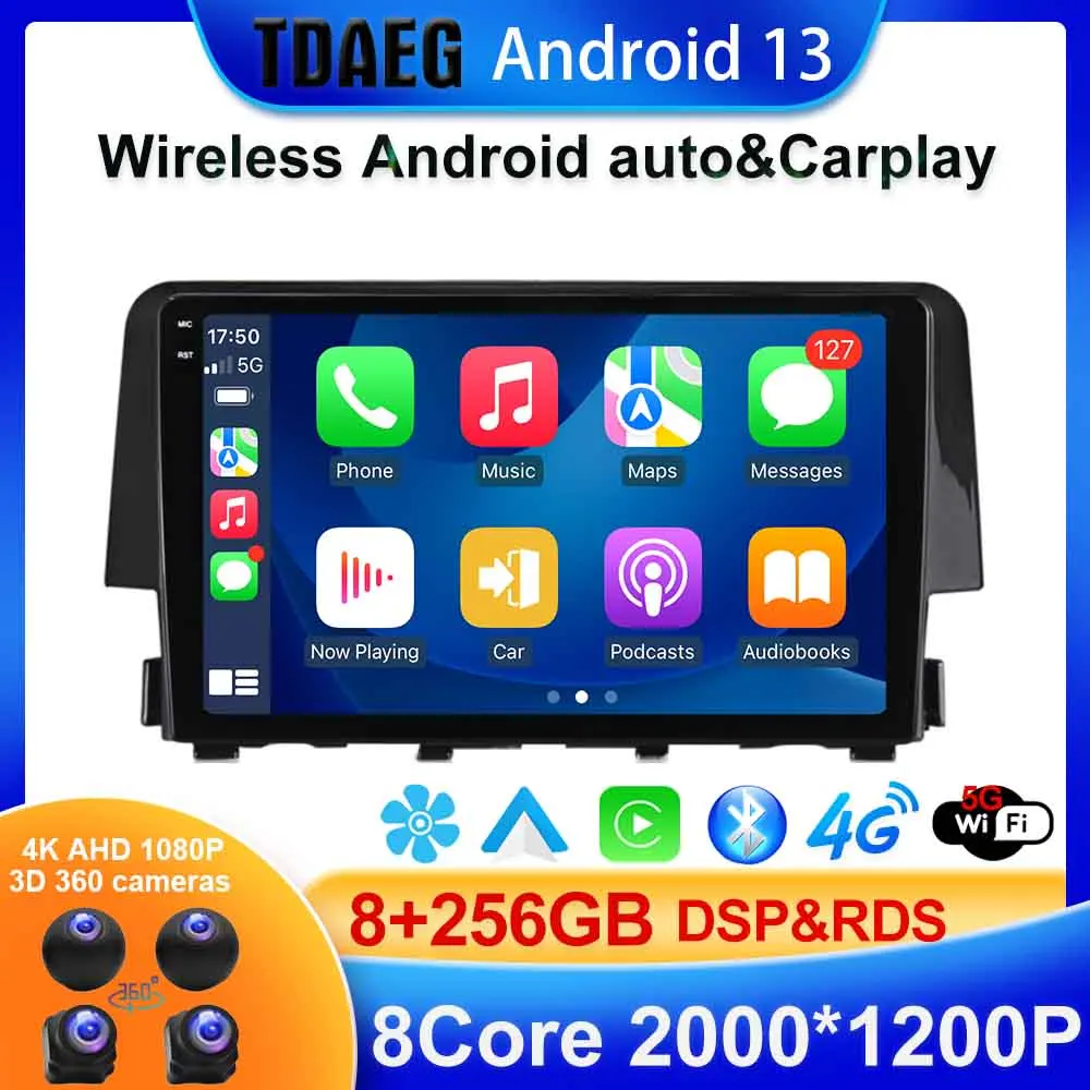 Android 13 8+256G DSP Car Stereo Multimedia Player For Honda2015 2016 2017 2018-2020 Car Radio GPS Navigation Carplay auto
Android 13 8+256G DSP Car Stereo Multimedia Player For Honda2015 2016 2017 2018-2020 Car Radio GPS Navigation Carplay auto