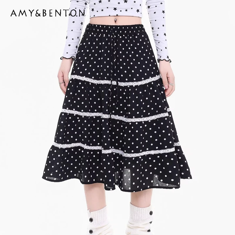 Korean Style Polka Dot Women's Skirt Spring New A-Line Slimming Casual Versatile Age-Reducing Mid-Length Umbrella Skirts Ladies
Korean Style Polka Dot Women's Skirt Spring New A-Line Slimming Casual Versatile Age-Reducing Mid-Length Umbrella Skirts Ladies