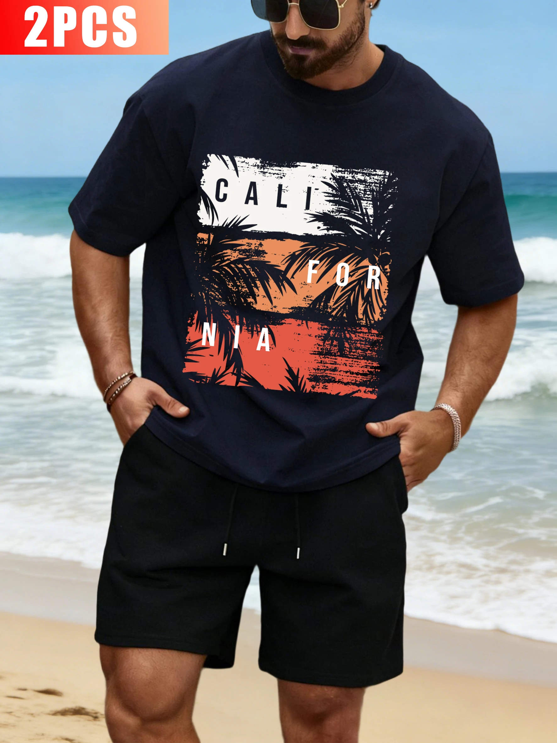 California Beach Sunset Design Sportsuit Men Summer Cotton T Shirts Loose Drawstring Wide-Leg Shorts Unisex Fashion Clothing
California Beach Sunset Design Sportsuit Men Summer Cotton T Shirts Loose Drawstring Wide-Leg Shorts Unisex Fashion Clothing