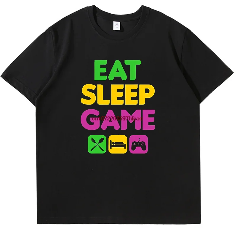 Eat Sleep Game Shirts Graphic Tee Gamer Printed T-Shirt High Quality Short Sleeve Tee New In Tops & Tees Men's Cotton T-Shirt
Eat Sleep Game Shirts Graphic Tee Gamer Printed T-Shirt High Quality Short Sleeve Tee New In Tops & Tees Men's Cotton T-Shirt