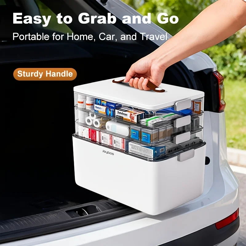 Large Capacity PP Plastic Covered Handle Medical Storage Box with 4 Layers of Compartments for Home and Office Use
Large Capacity PP Plastic Covered Handle Medical Storage Box with 4 Layers of Compartments for Home and Office Use