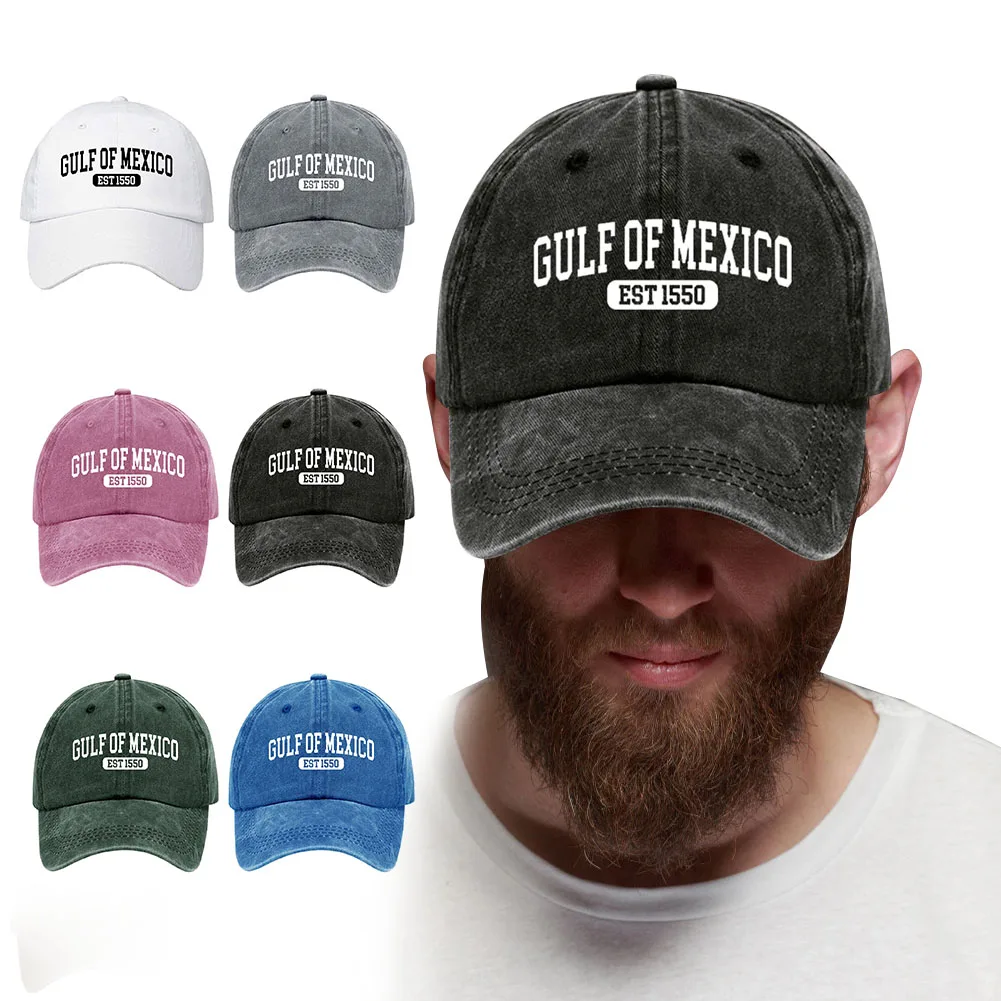 Бейсбольная кепка Gulf of Mexico Est 1550, винтажная шляпа для гольфа, хлопковая шляпа дальнобойщика, регулируемая спортивная шляпа от солнца для мужчин и женщин 
Бейсбольная кепка Gulf of Mexico Est 1550, винтажная шляпа для гольфа, хлопковая шляпа дальнобойщика, регулируемая спортивная шляпа от солнца для мужчин и женщин