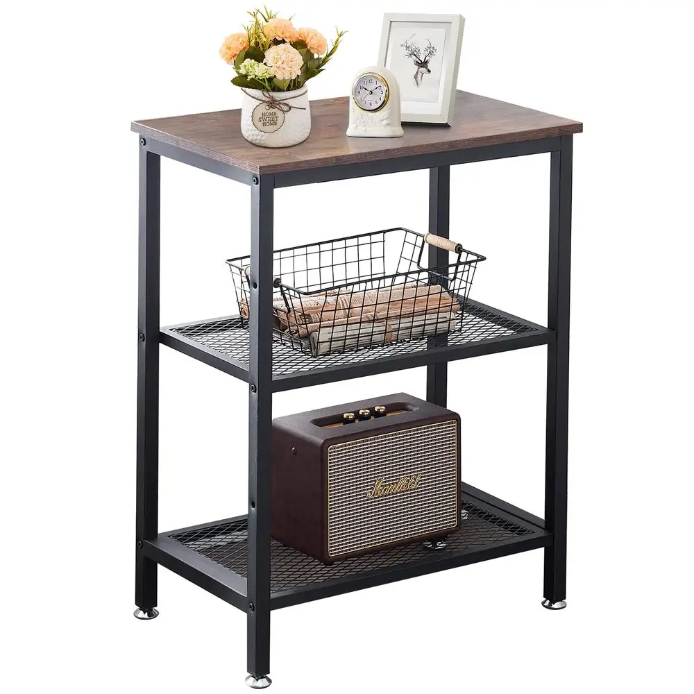 Tall End Side Tables,30 Height Nightstand with 3Tier Storage Shelf for Bedroom Living Room, Easy Assembly,Industrial Style, Bro
Tall End Side Tables,30 Height Nightstand with 3Tier Storage Shelf for Bedroom Living Room, Easy Assembly,Industrial Style, Bro