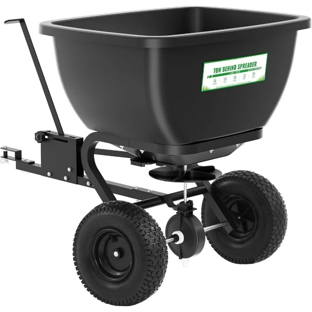 Tow Behind Broadcast Spreader, 200 LB Capacity,Fertilizer Spreader Holds up to 550 lbs with 13" Pneumatic Tires and Adjustable
Tow Behind Broadcast Spreader, 200 LB Capacity,Fertilizer Spreader Holds up to 550 lbs with 13" Pneumatic Tires and Adjustable