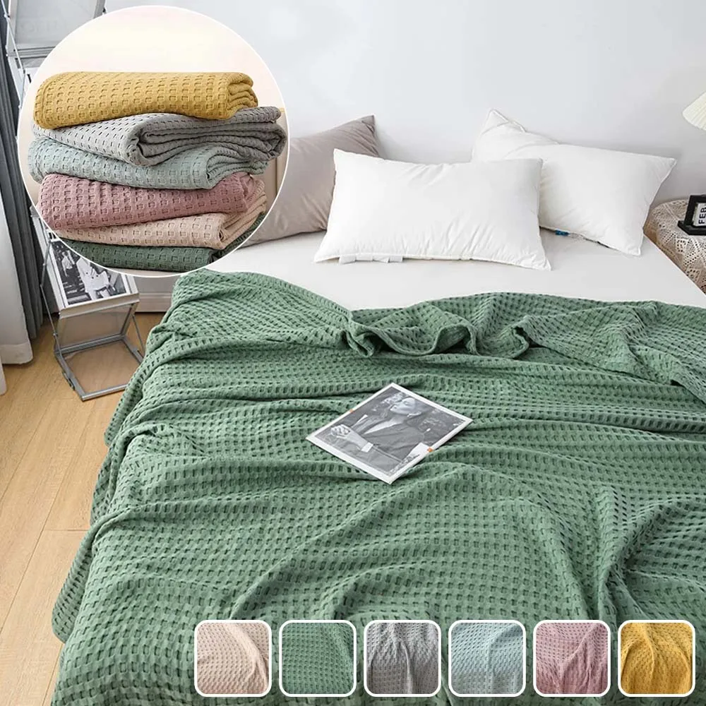 1pc Pure Cotton Waffle Cotton Towel Quilt Office Nap Blanket Summer Cooler Gauze Quilt Bedspreads on The Bed Håndklædeovertræk
1pc Pure Cotton Waffle Cotton Towel Quilt Office Nap Blanket Summer Cooler Gauze Quilt Bedspreads on The Bed Håndklædeovertræk