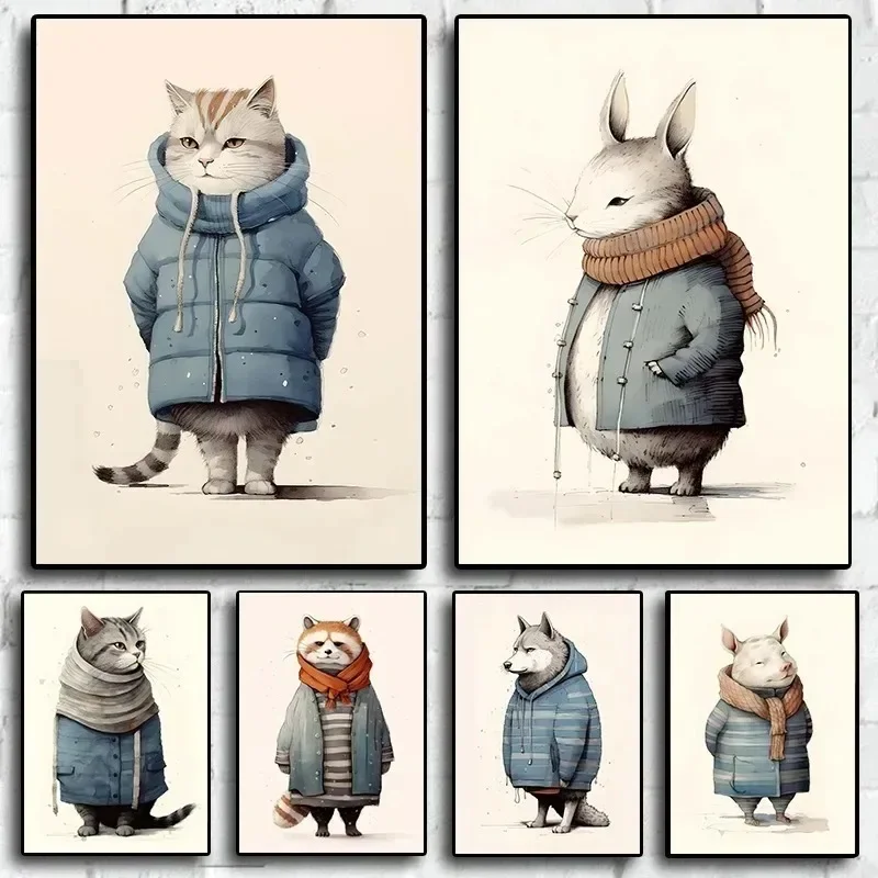 Diamond Painting Winter Cartoon Dressed Animals Pig Dog Cat Fox Rabbit Posters Prints Wall Art Picture for Living Room Kids De
Diamond Painting Winter Cartoon Dressed Animals Pig Dog Cat Fox Rabbit Posters Prints Wall Art Picture for Living Room Kids De