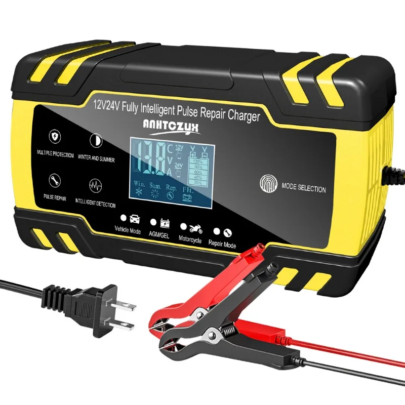 12V/8A 24V/4A Car Battery Charger with Temp Compensation for Truck Boat AGM Car Motorcycle
12V/8A 24V/4A Car Battery Charger with Temp Compensation for Truck Boat AGM Car Motorcycle