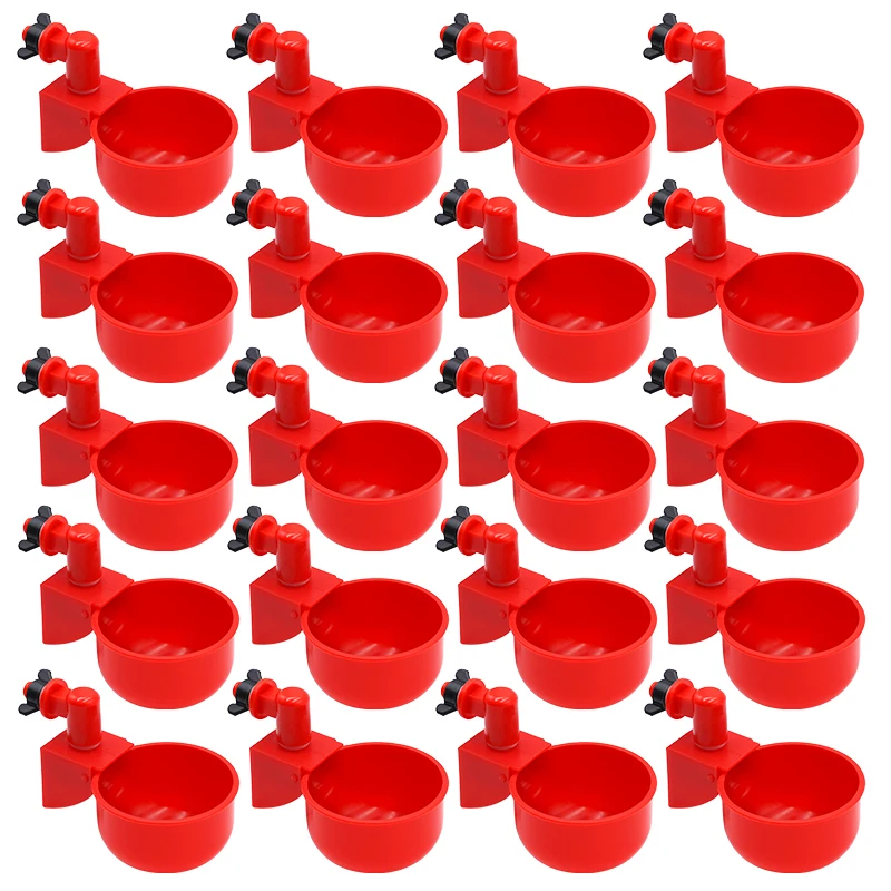 10/20 Pcs Chicken Quail Hanging Water Cups Nipple Drinking Bowl Birds Water Bowl Drinker Cups for Farm Automatic Poultry
10/20 Pcs Chicken Quail Hanging Water Cups Nipple Drinking Bowl Birds Water Bowl Drinker Cups for Farm Automatic Poultry