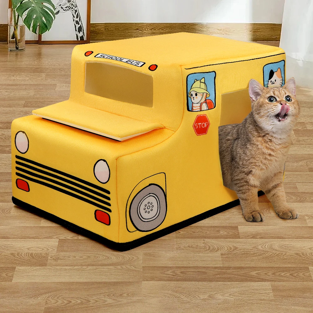 Bus Cat Bed House Foldable Cat Nest Portable Pet Basket Washable Cats Kennel Soft Cave Sleeping Pet Bed for Puppy and Kittens
Bus Cat Bed House Foldable Cat Nest Portable Pet Basket Washable Cats Kennel Soft Cave Sleeping Pet Bed for Puppy and Kittens