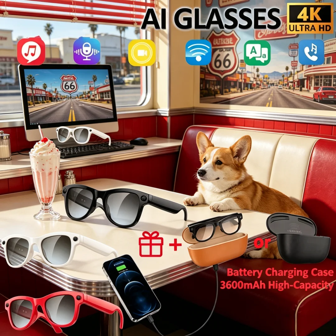 Exalted AI Smart Glasses 2026 4K HD AI Smart Glasses Camera Bluetooth Call Voice Assistant Control Smart Glasses Premium Tech
Exalted AI Smart Glasses 2026 4K HD AI Smart Glasses Camera Bluetooth Call Voice Assistant Control Smart Glasses Premium Tech